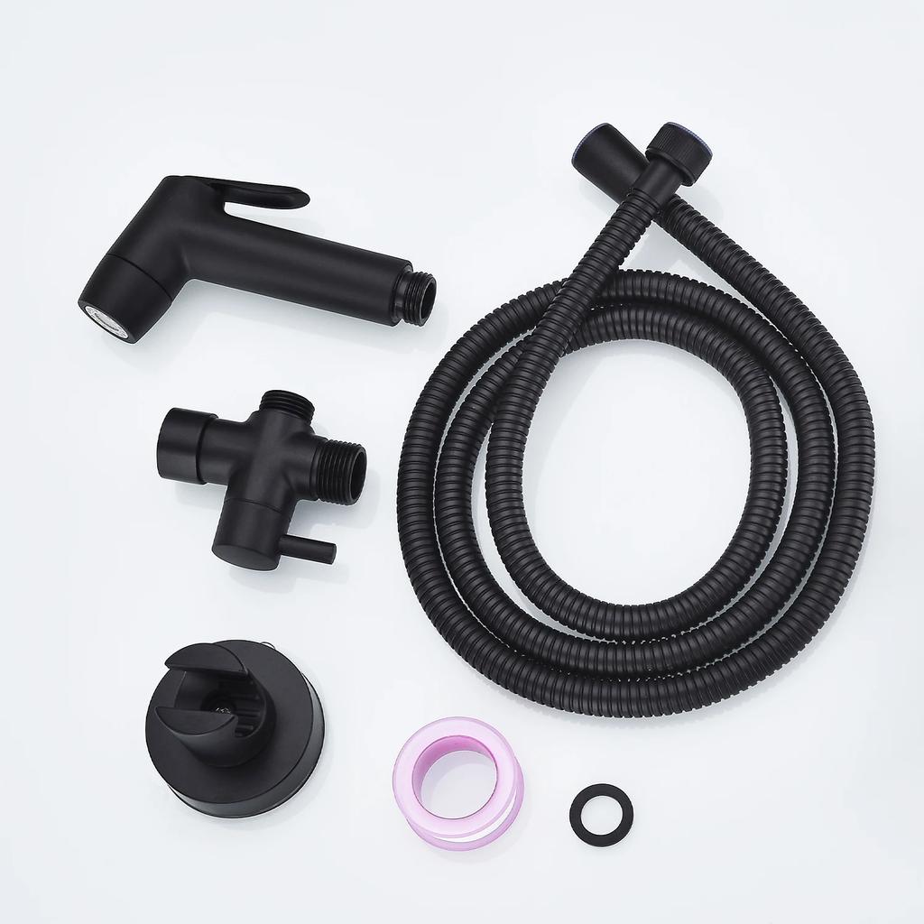Portable Handheld Toilet Bidet Sprayer Gun Holder Self Cleaning Wash Bidet Faucet Spray 3 Way Valve Bathroom Shower Head Hose