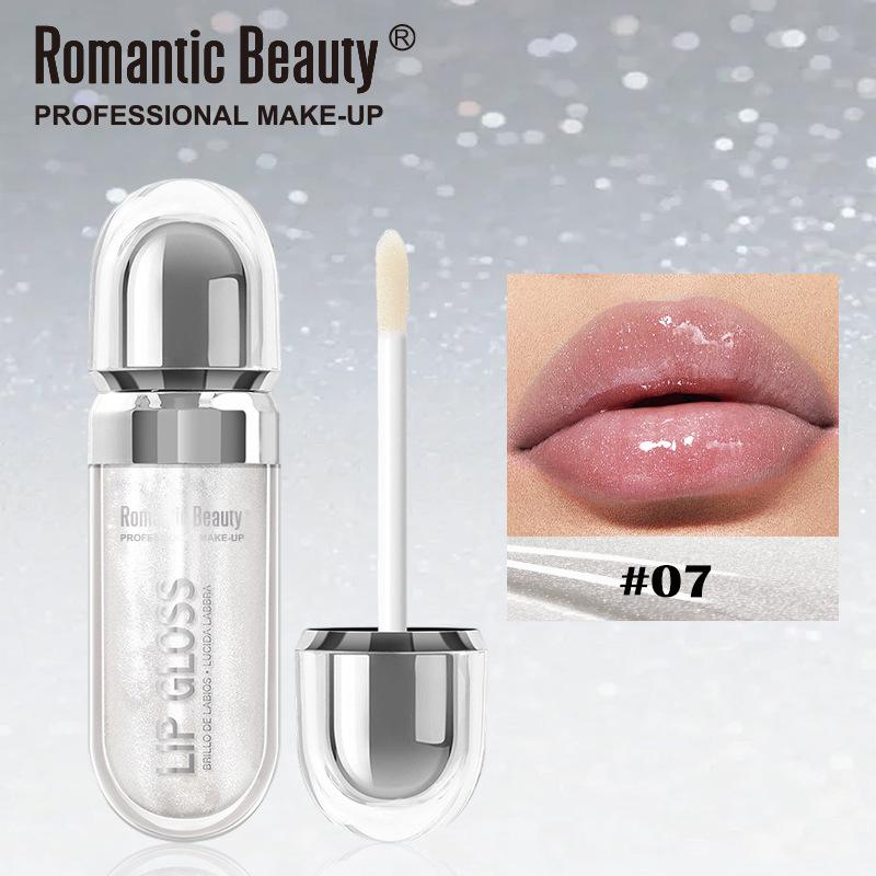 Mirror Pearlescent Lip Gloss Shimmer Plump Lip Gloss Easy to Color Lip Glaze Long-Lasting Liquid Lipstick Plumping Lip Oil