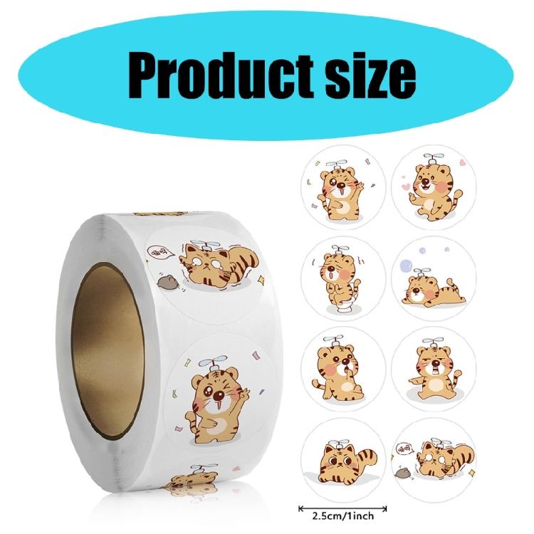 500 Pcs/Roll Rewards Stickers for Kids Cartoon Insect Stickers Animal Stickers Water Bottle Sticker