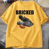Bricked Funny Cat Knocked Out Tshirt Cat Meme T Shirt Silly Cats Tshirt Summer Unisexs ShortSleeved Cotton Casual TShirt