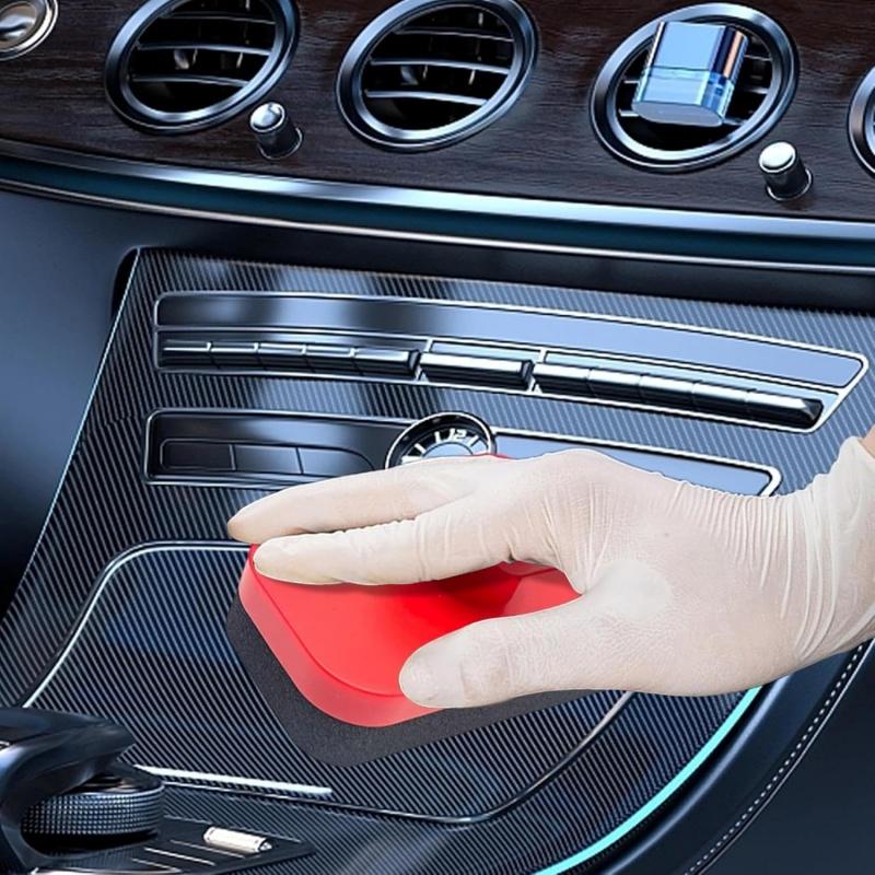 1PC Car Wheel Polishing Waxing Sponge Brush with Cover Abs Washing Cleaning Tire Contour Dressing Applicator Pads Car Detailing Tool