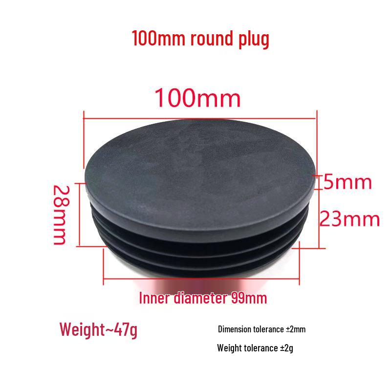 10-100mm Plastic End Cap Inner Plug for Round Tubes