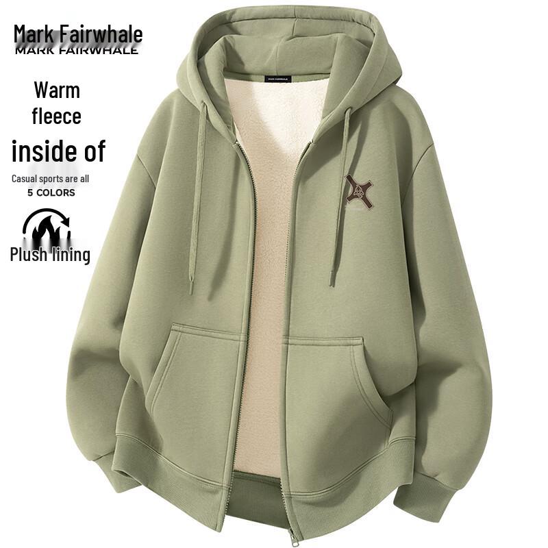 Mark Fairwhale Men's Fall/Winter Hooded Zip-Up Sweatshirt
