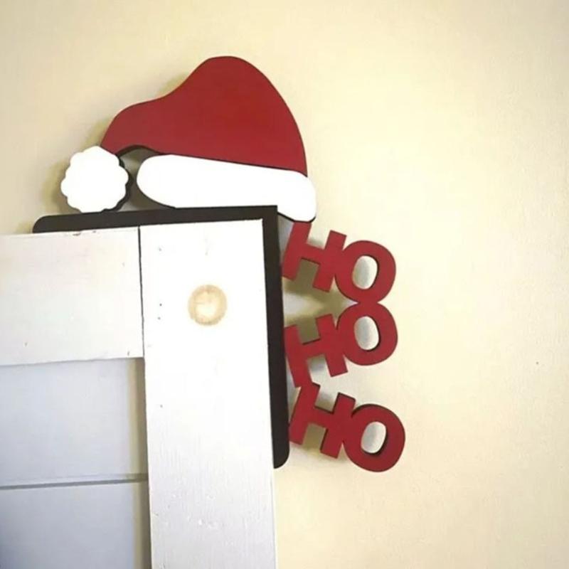 Festives Metal Door Frame Sign Door Corner Decoration for Christmas Celebration Home Decoration for Window and Wall