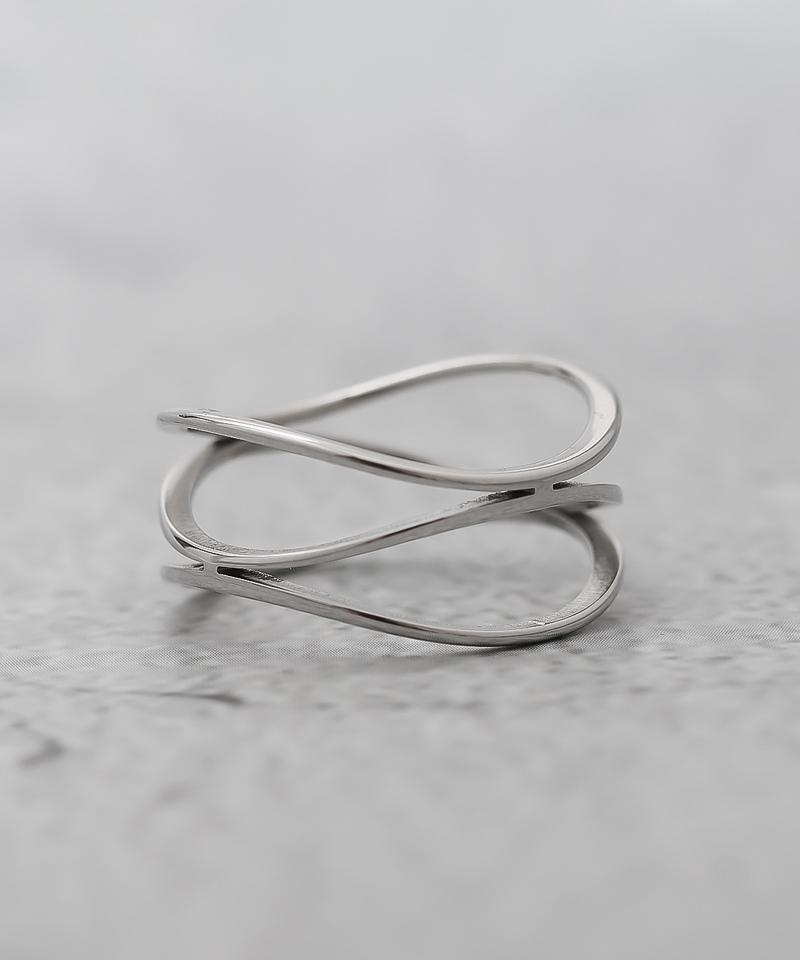 Blancier Elanglin Bl261R1276 Layer Wave Open Ring Women'S Ring