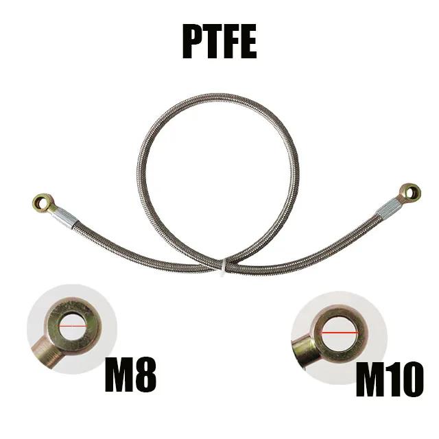 0-90° PTFE Öl-Pipeline-Schlauch 8~10~12mm Hohlanschluss 30-500CM Geflochtene Kraftstoffölleitung Hohe Temperaturbeständigkeit Motorrohr
