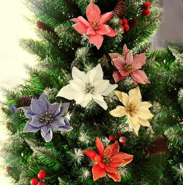 Christmas Star Flowers 6 Pcs [Se-Gb15]