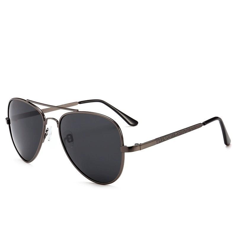 

2023 New Summer Men s Sunglasses Metal Polarized Sun Glasses Black Frame Grey Lens Uv400 StyleA