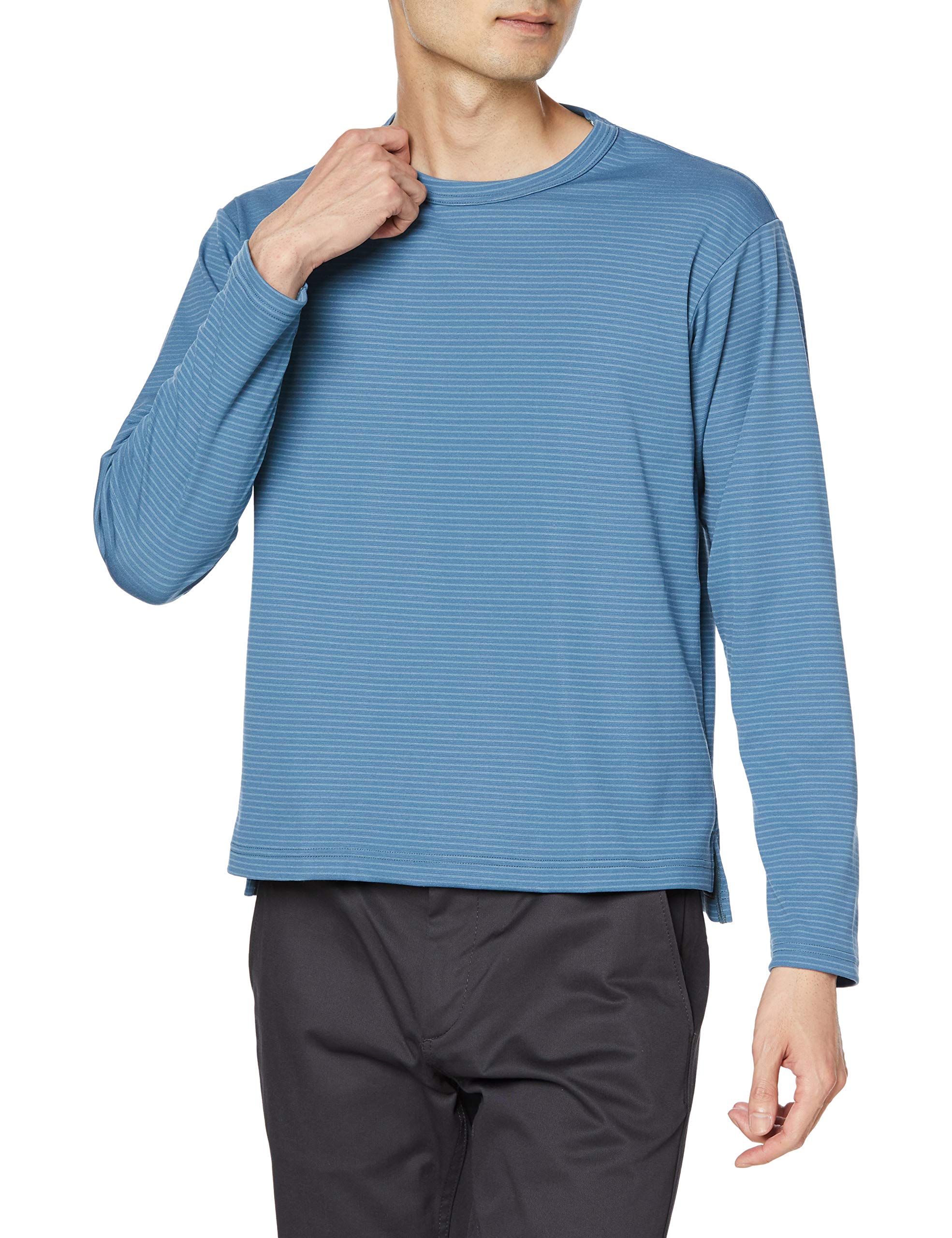 

Mizuno Go to Dry Vector Crew Neck Blue XL Outdoor Travel Walking Wear Shirt, Men s Gray, (B2MA0025), &