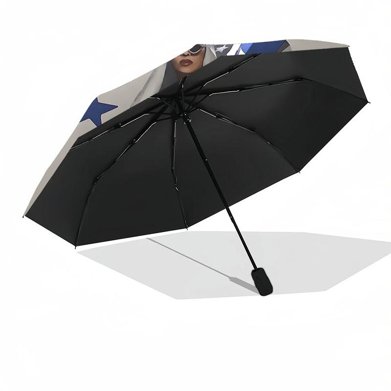 1pc Beyonce Automatic Folding Umbrella, Portable Collapsible Design, Casual Outdoor Accessory L1202043