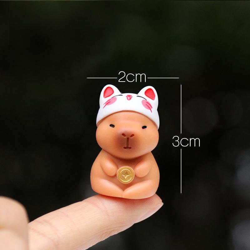 New Year Fortune Capybara Figurine - Blind Bag Toy for Micro Landscape & Desktop Ornament