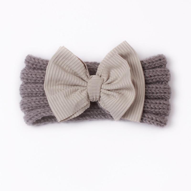 New Baby Warm Headband Winter Model, Cute Children's Creative Bow Wide Edge Headscarf, Baby Headband