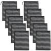 DOITOOL Mesh Drawstring 450mm X Large Capacity Mesh Laundry Sports Equipment Black 10-Pack Bags, 350mm, Bags, Nets, Storage, Breathable,