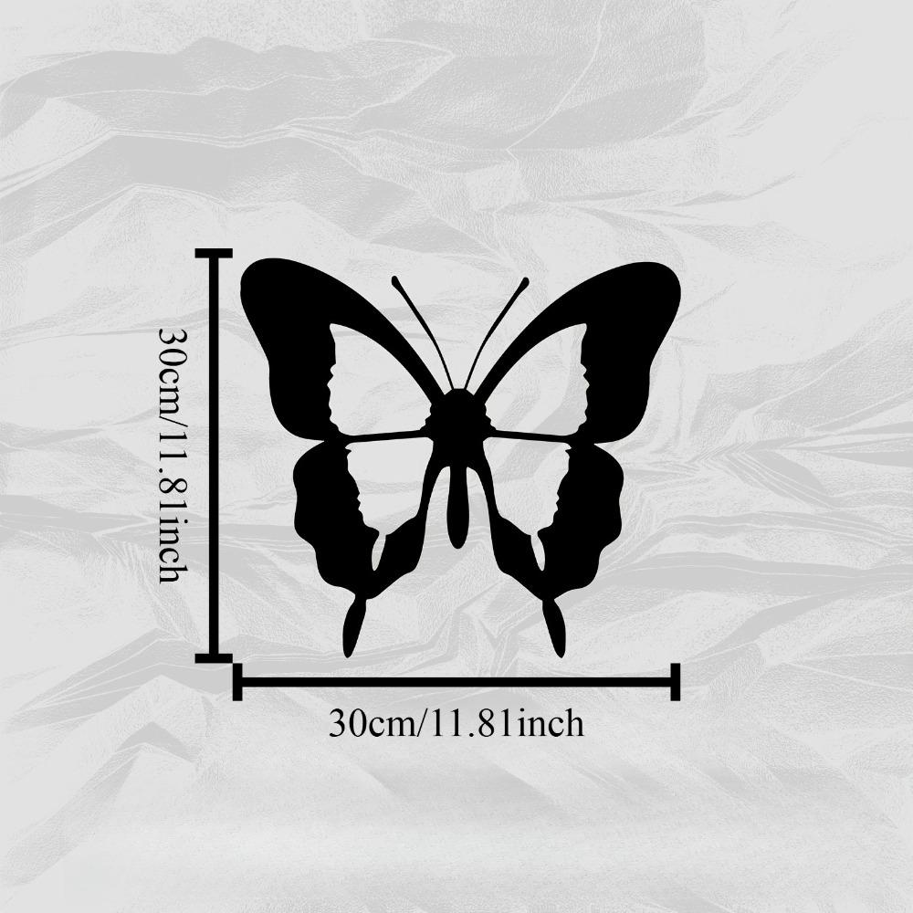 

Butterfly Metal Wall Art, Elegant Outdoor Sculpture Mural, Weatherproof Garden Fence Decoration, Nature Lovers Bedroom Gift for Valentine Wedding 12in