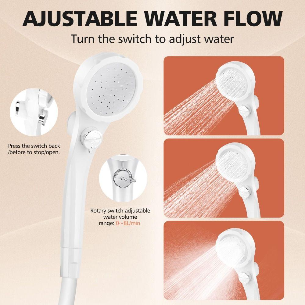 Temperature & Battery Digital Display Portable Camping Shower  Hiking Travel Beach