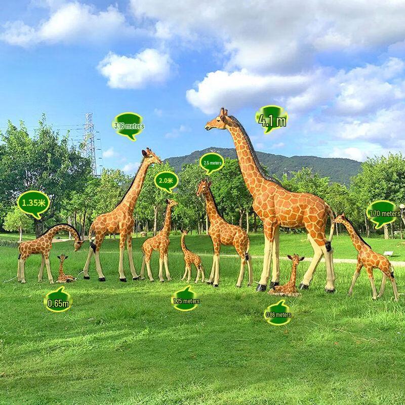 Outdoor Fiberglass Giraffe Sculptures