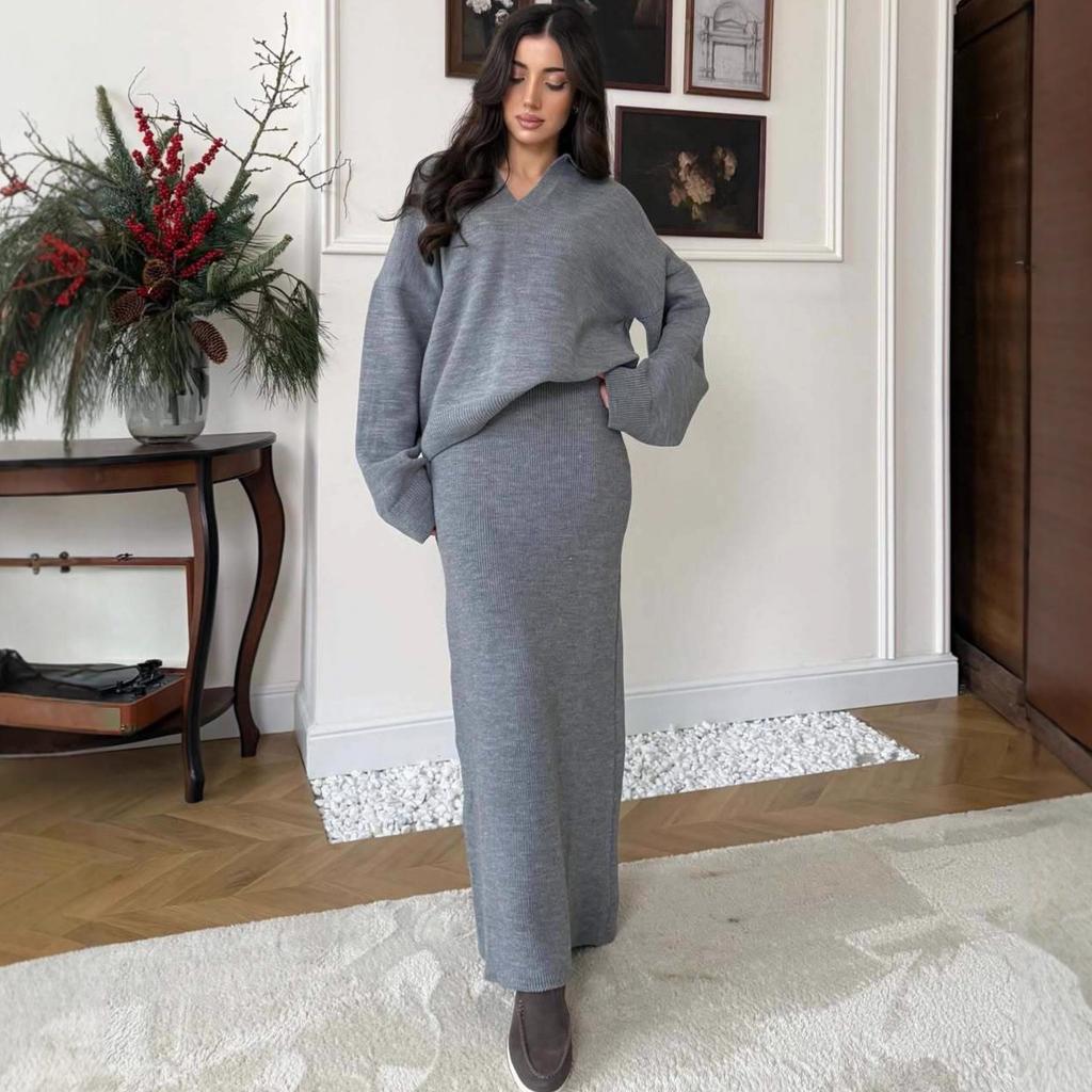 Cross-border European and American Autumn New Fashion Casual Comfortable Simple Top Waist Hip Skirt Women's Clothing