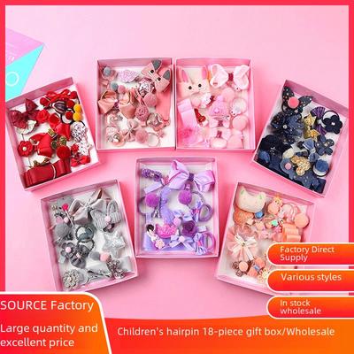 Ensemble de 18 épingles à cheveux de princesse pour enfants: Boîte Cadeau Pinces à Cheveux et Coiffe de Style Coréen