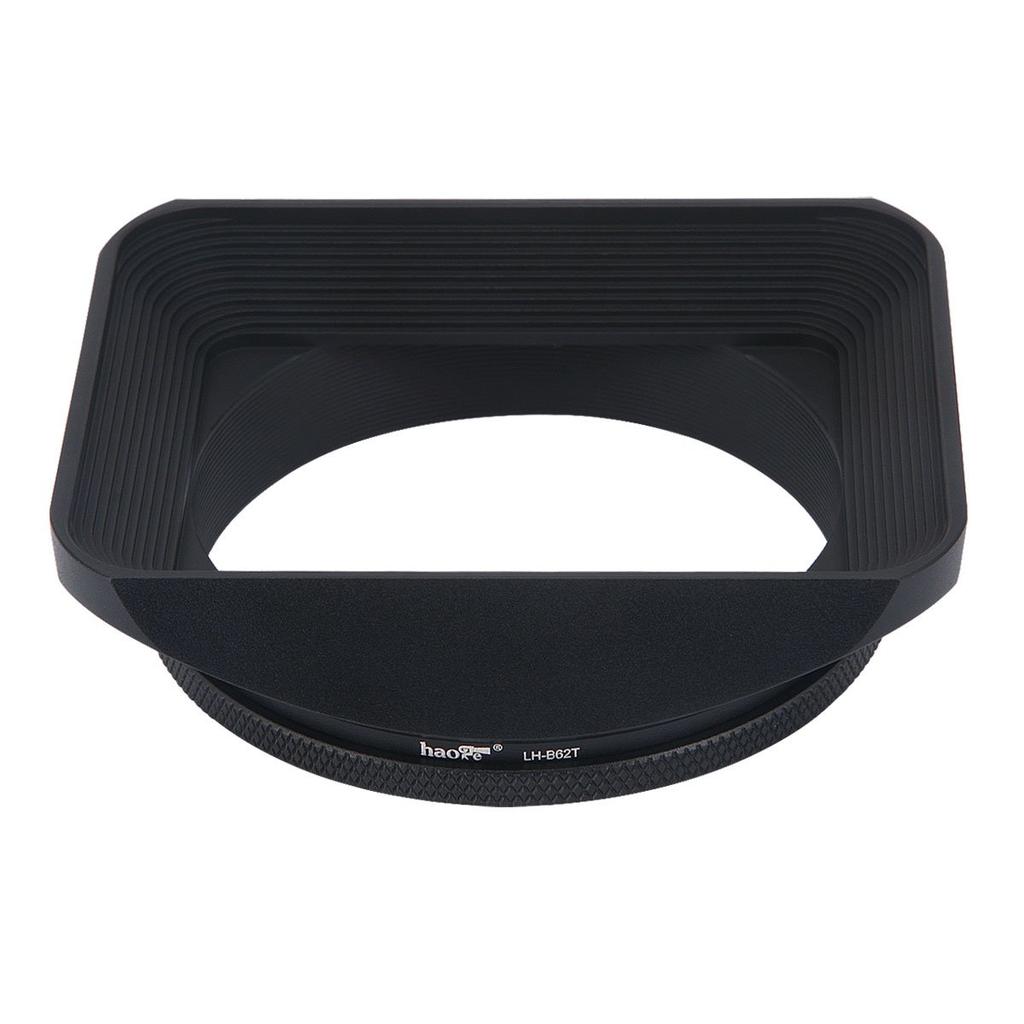 Haoge 62mm Square Metal Mount Lens Hood Shade with Cap for Carl and Other 62mm Filter Thread Lenses Screw-in Canon, Nikon, Sony, Leica, Leitz, Zeiss,
