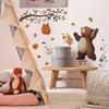 Cute Cartoon Bear with Honey Wall Sticker Sweet Nursery Decor for Bedroom Living Room Kids Room Self-Adhesive