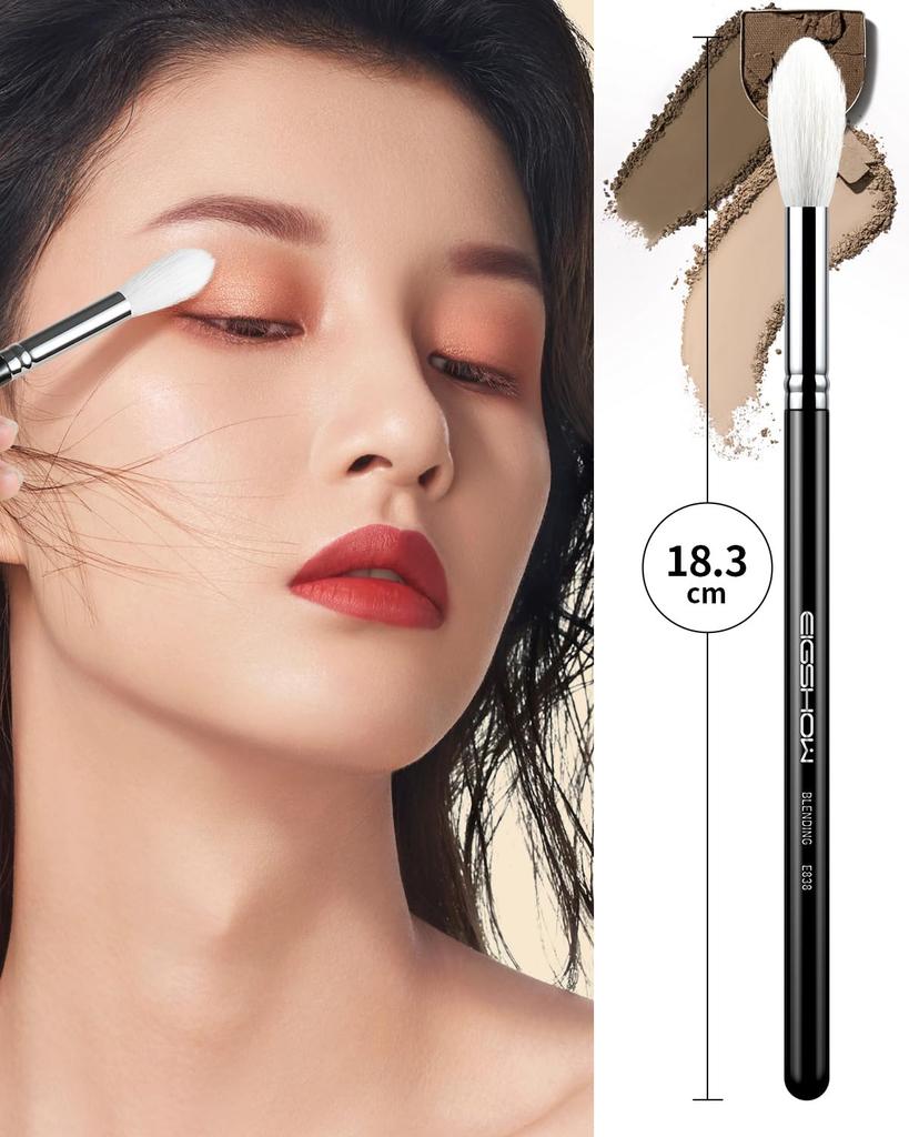 EIGSHOW Professional Eyeshadow Large Blending Super Fine Goat for Makeup Artists Brush, Brush, Hair, (Black)