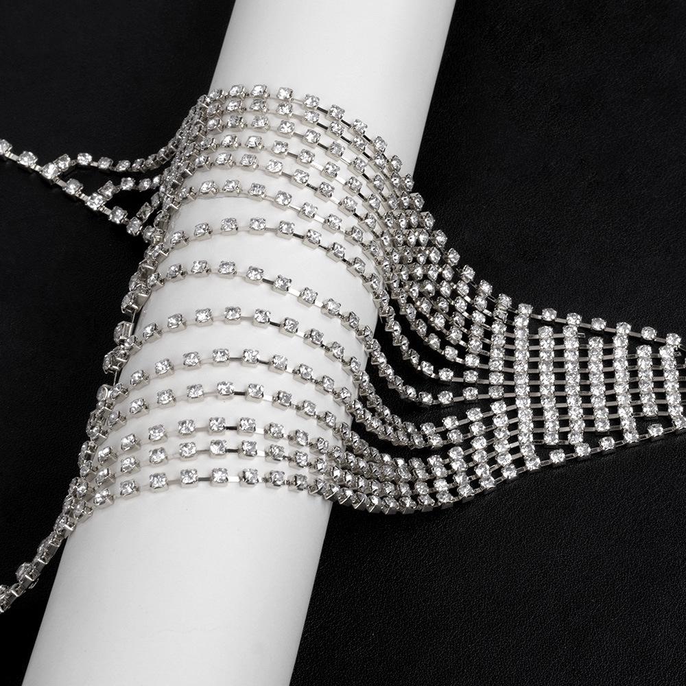 "Evropské a americké štrasové bikini řetízek do pasu"