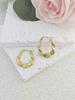 Fashion Stainless Steel Gold Plated Earrings Multi Style Size Hoop New Design Hypoallergenic Gold Plated Irregular Earring