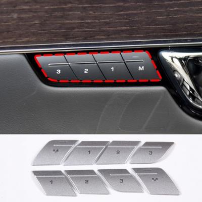 For Jaguar XJ 2010-19 Seat Memory Button Decoration Sticker Stainless Steel 8PCS