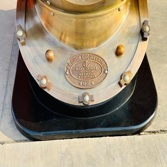 Scuba Anchor Diving Helmet 1921 Anchor Engineering Diving Helmet Brown Diving Helmet Marine Diving Divers Helmet.