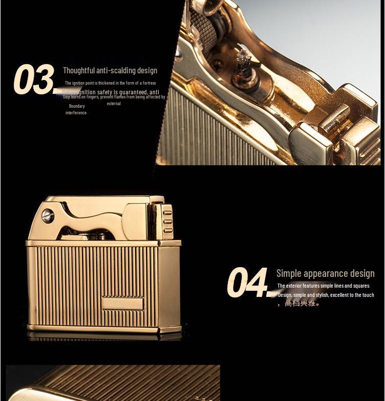 JOBON ZB612 Retro Kerosene Lighter with One-Key Ejection and Engraving