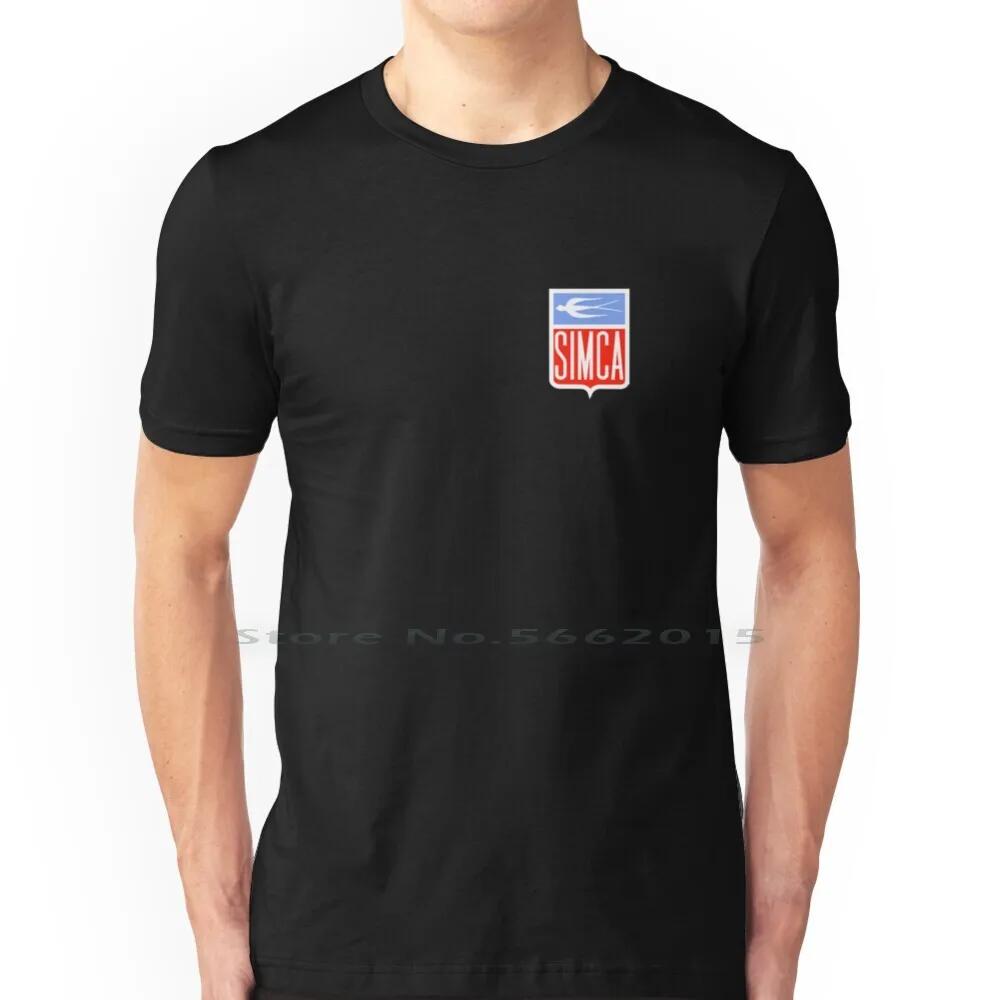Simca-Emblem T Shirt 100% Cotton Simca Logo Emblem France Car French Classic Historic Old Europe Talbot Short Long Sleeve Tee