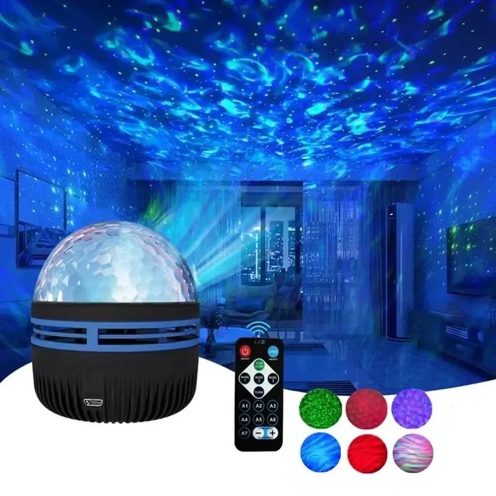 LED Sternengalaxie Projektorlampe USB Auto Rotierende Magische Kugel Mondlicht Bunte Sternenhimmel Nachtlichter Für Schlafzimmer Heimdeko
