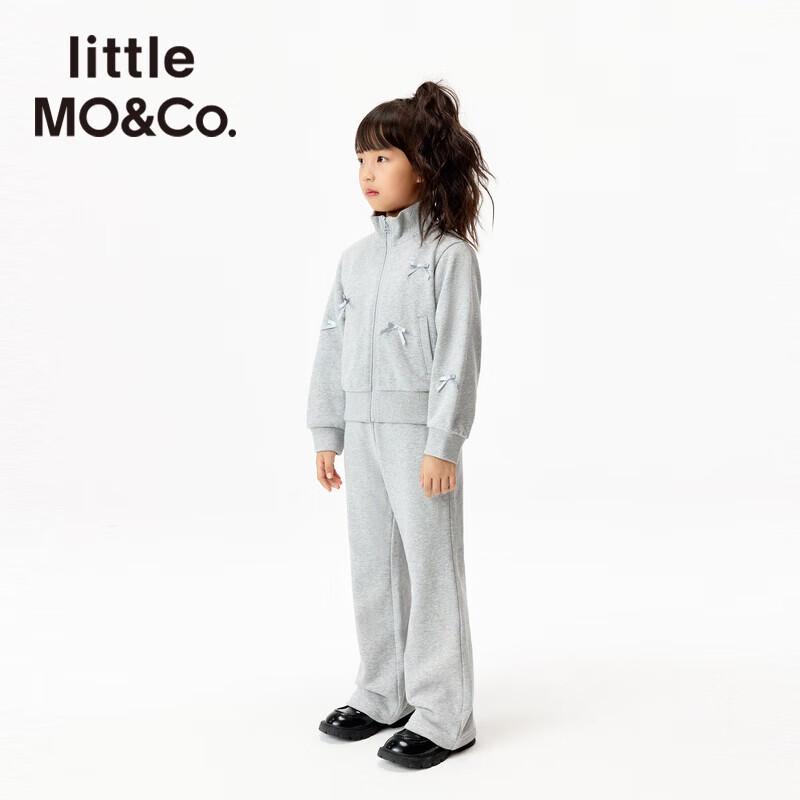 little MO&Co. Girls' Bow Cardigan and Flared Pants Set