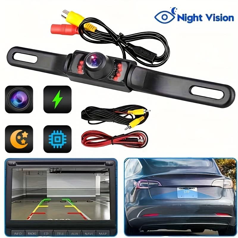 [IR Night Vision Backup Camera] 8LED IR Night Vision CMOS Backup Camera - License Plate Reverse Rear View Camera чёрный