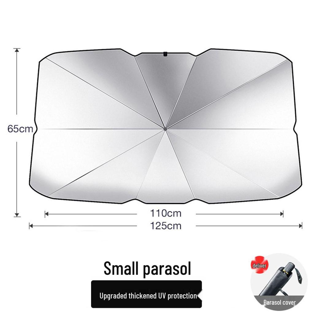 Thickened Car Sunshade: Retractable Windshield Umbrella for Heat Insulation