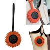 Versatile Sunflower Keyring For Bags Cars Backpacks PU Leather Crafted Pendant Unisex Fashion Accessory