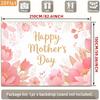 2D Happy Mother's Day Celebration Background, Soft Pink Flower Decor