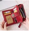 Portefeuille Vintage en Cuir Huilé-Ciré pour Femme - Porte-Cartes Mode 2025 avec Texture Niche, Porte-Monnaie Grande Capacité, Style Européen & Américain