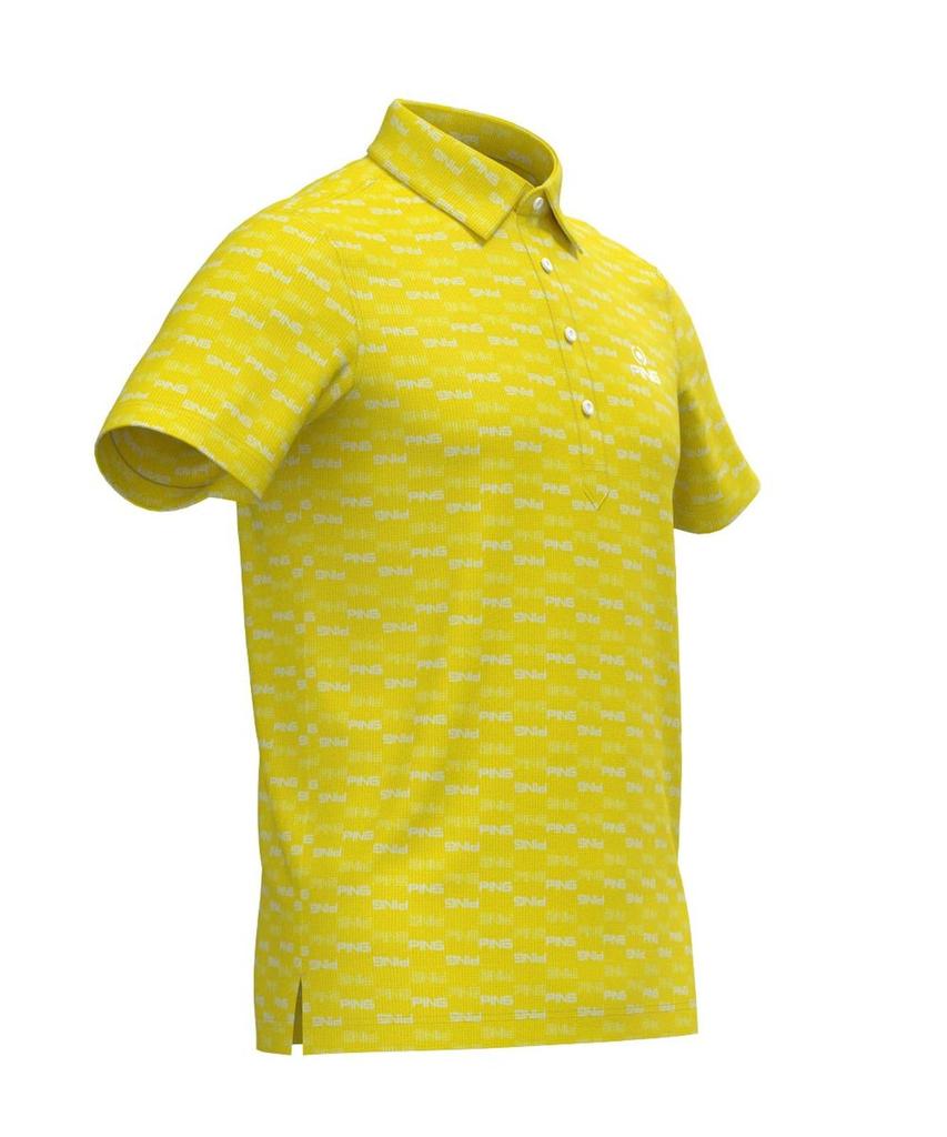 Ping Apparel Men's Short Sleeve Polo Shirt (All-Over Print, Moisture-Wicking, Quick-Drying) / Golf / 621-4260813 061_Yellow, Size M
