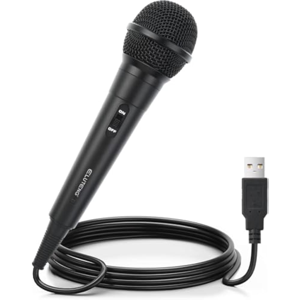 ELUTENG For Switch Karaoke Microphone USB Connected Gaming Microphone Karaoke Joysound with USB-C...