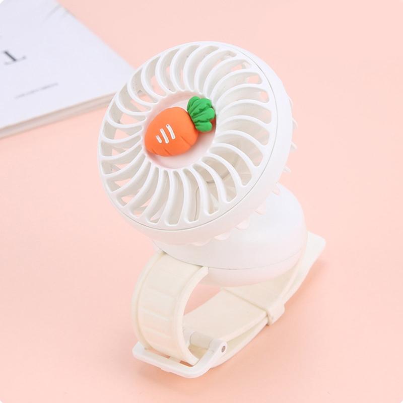 Portable Watch Fan Summer Mini Carry Wrist Fan Rotatable USB Rechargeable Air Cooling Fan Toy for Girls Boys