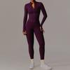 JYL Quick Dry Long Sleeve Yoga Set Outdoor Training Fitness Outfit