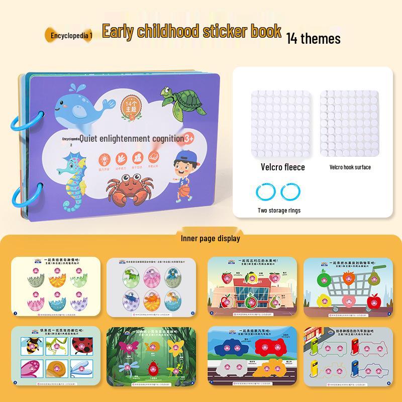 

Детская книга для изучения животных «Волшебная игра» — многоразовая самодельная тихая обучающая игрушка