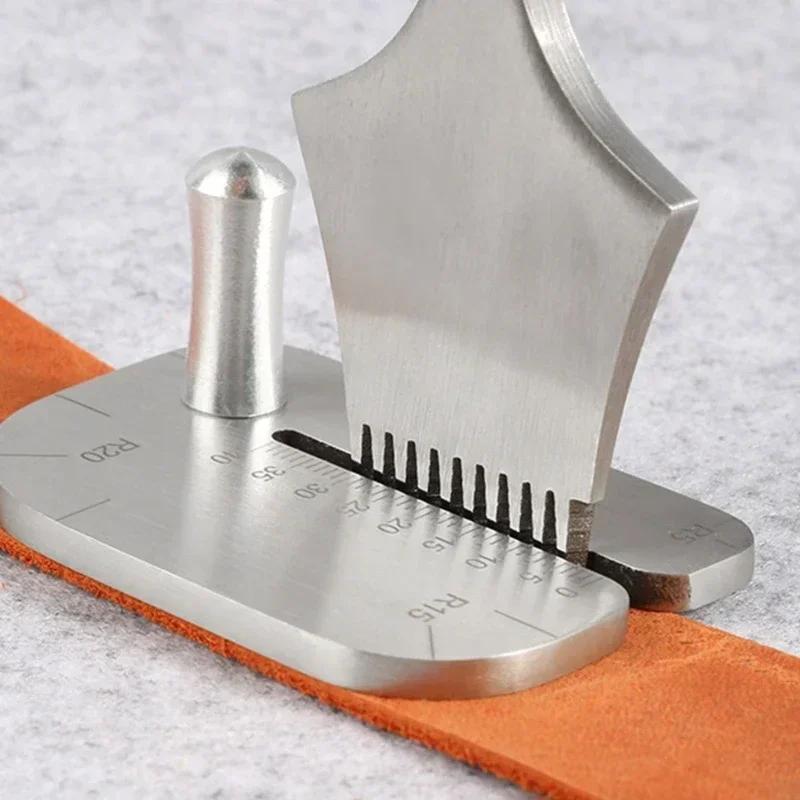 Leather Traction Board DIY Practical Cutting Ruler Stainless Steel Hand Tools Leather Cutting Auxiliary Accessories Auxiliary