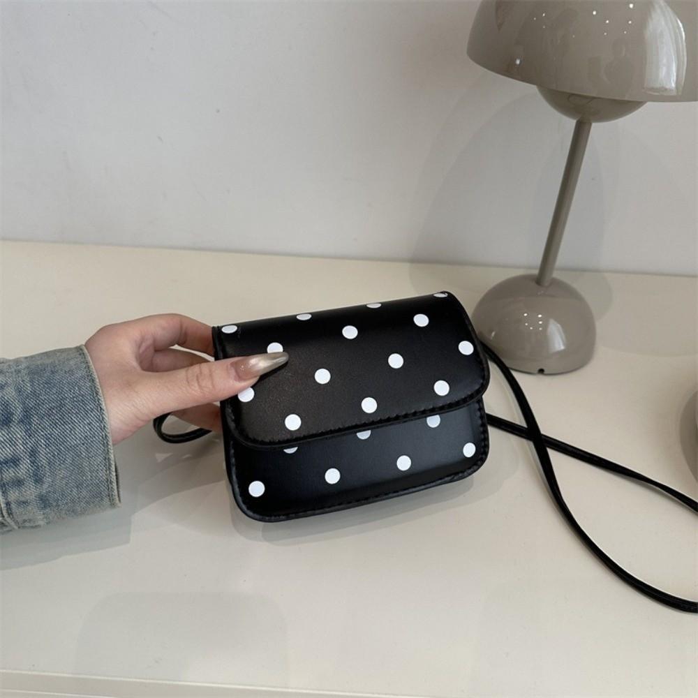 Sweet Mini Square Bag PU Single-Shoulder Bag New Polka Dot Crossbody Bag Dressy Occasions