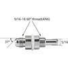 2 Pack -6AN Male Flare Bulkhead To 5/16 Hose Barb Fuel Tank Fitting 6An 6 AN