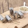 4Pcs Stainless Steel Miniature Salt Shakers Seasoning Box Condiment Holders Easy Carry Spices Container for Restaurant