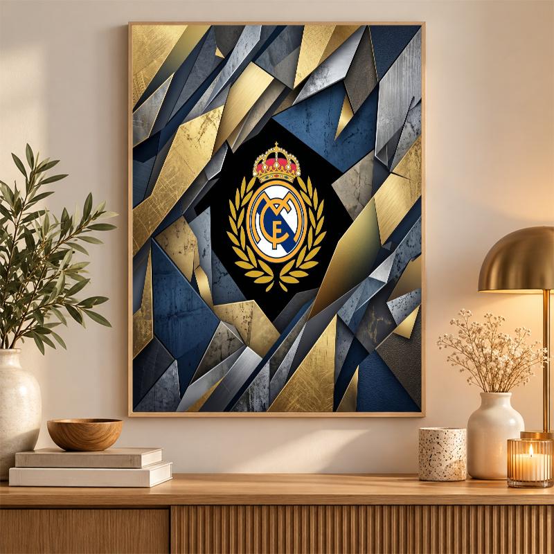 Real Madrid Diamantmalerei Set 5D Vollbohrer DIY Diamantmosaik Wandkunst Heimdekoration