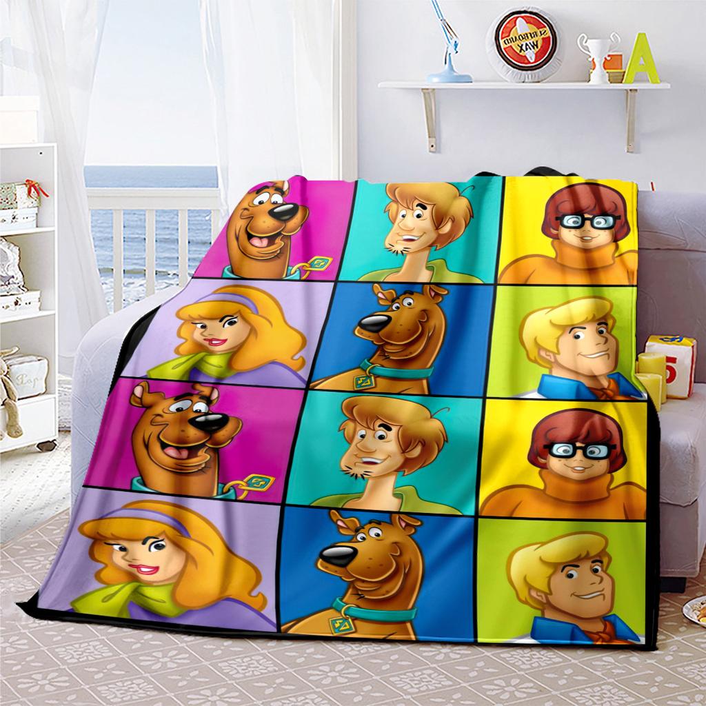 Halloween fantasy comedy adventure cartoon movie Scooby-Doo blanket soft home furnishing nap decoration four seasons warm Sherpa blanket U16