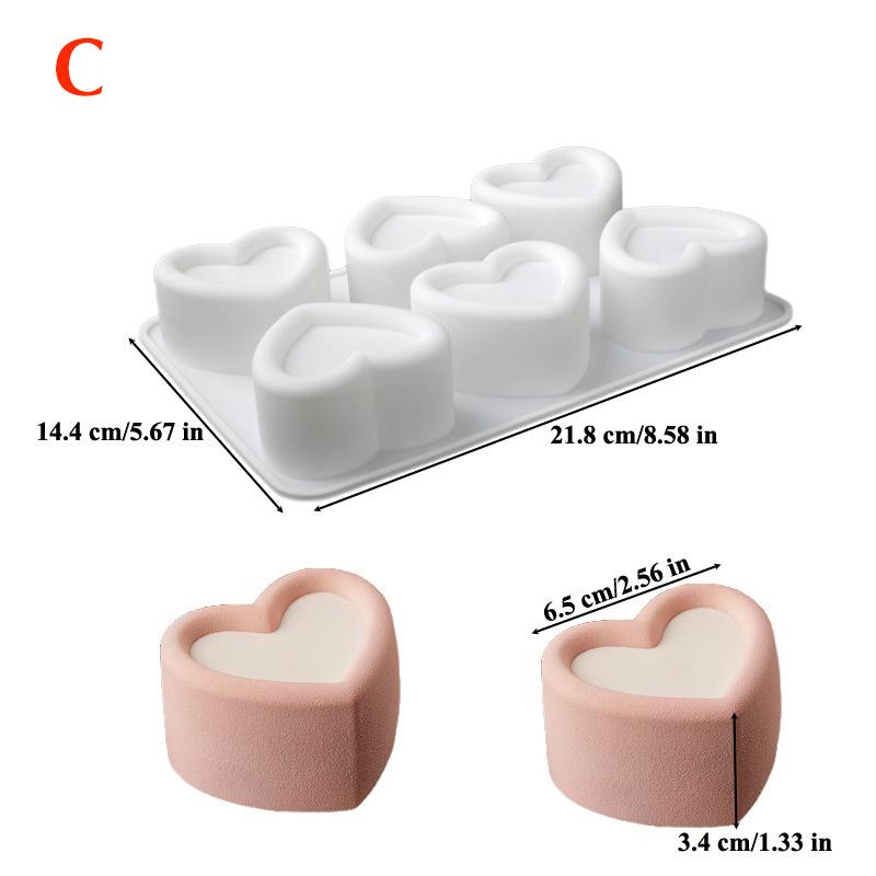 Silikonowa Forma do Musu Puddingowej Serce/Gwiazda/Okrągła/Kwadratowa Kwiatowa DIY Deser Czekoladowa Forma Narzędzia do Dekoracji Ciast Naczynia do Pieczenia